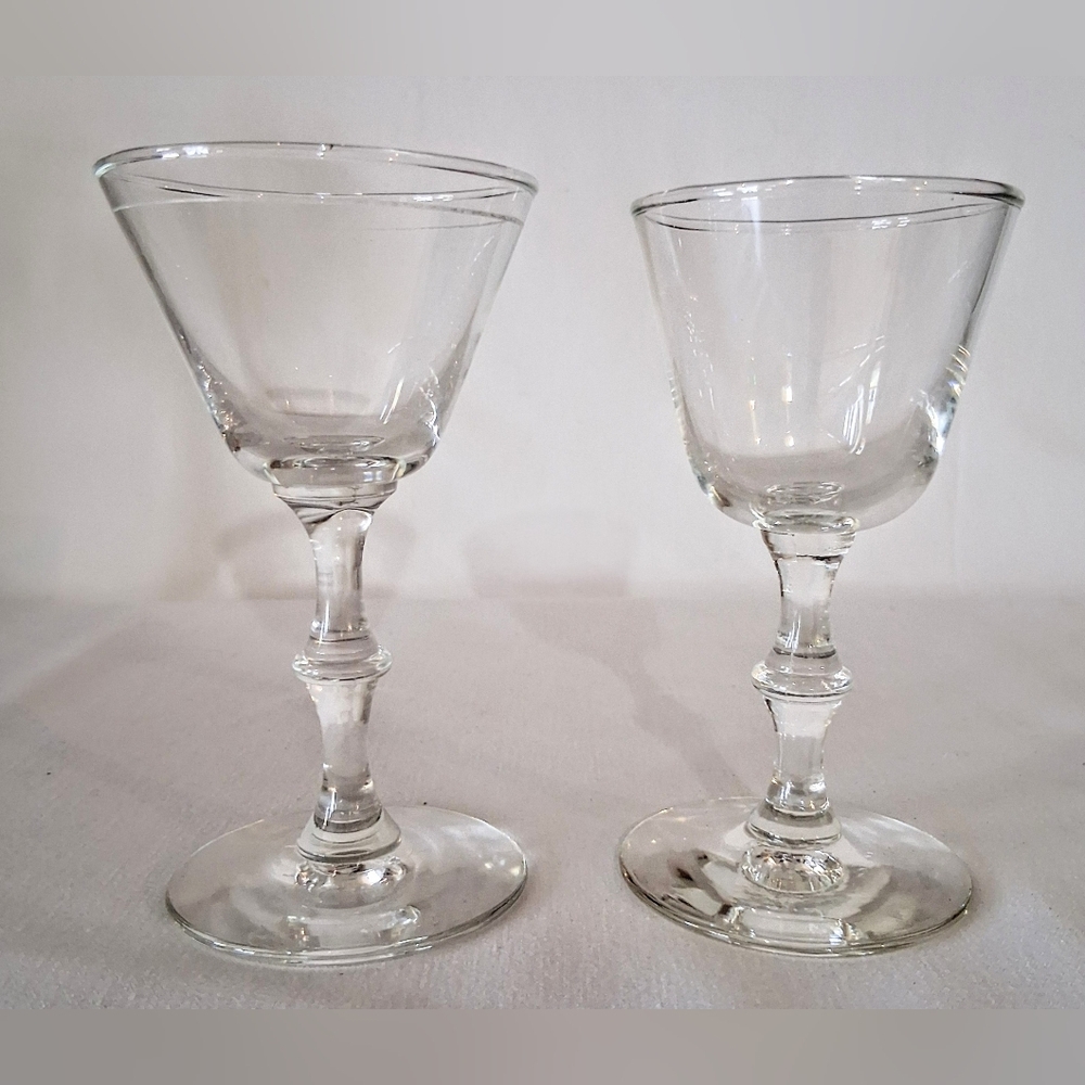 Anttique Crystal - 1 "Geogian" by Libbey / 1 "Montclair" by Tiffan